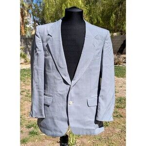VTG 1990s MARKS/MISSING BUTTON Dillards Gray 2-Button 38S Single Breasted Coat